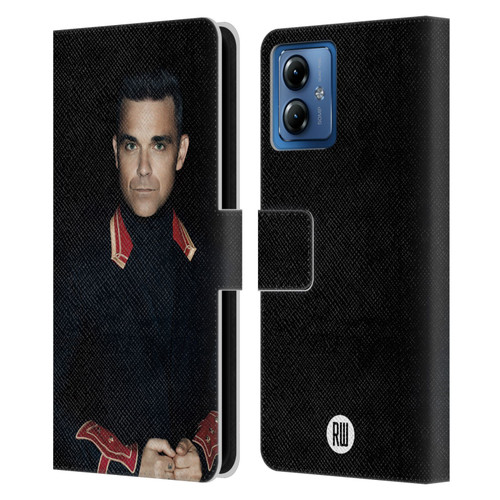 Robbie Williams Calendar Portrait Leather Book Wallet Case Cover For Motorola Moto G14