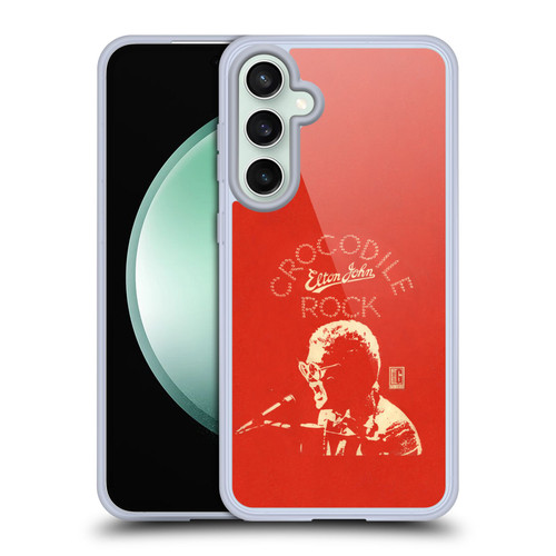 Elton John Artwork Crocodile Rock Single Soft Gel Case for Samsung Galaxy S23 FE 5G