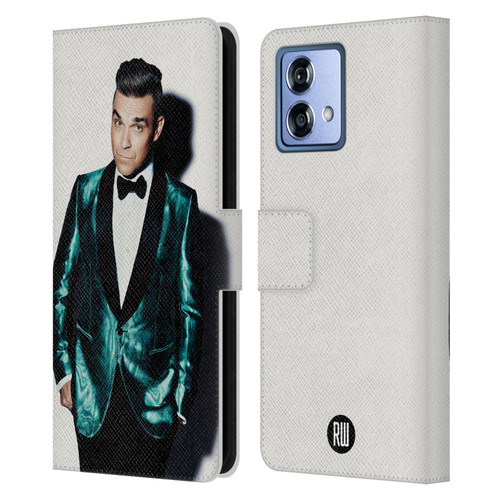 Robbie Williams Calendar White Background Leather Book Wallet Case Cover For Motorola Moto G84 5G