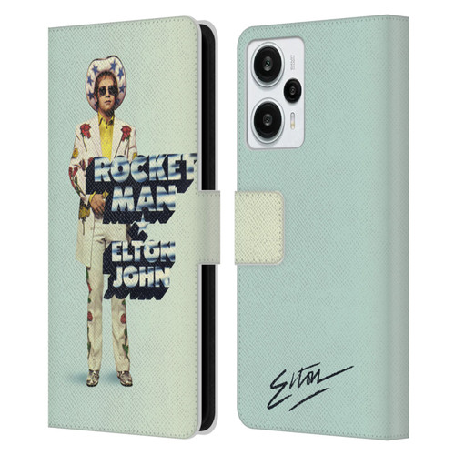 Elton John Artwork Rocket Man Single Leather Book Wallet Case Cover For Xiaomi Redmi Note 12T