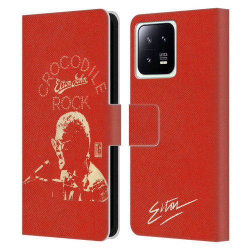Elton John Artwork Crocodile Rock Single Leather Book Wallet Case Cover For Xiaomi 13 5G