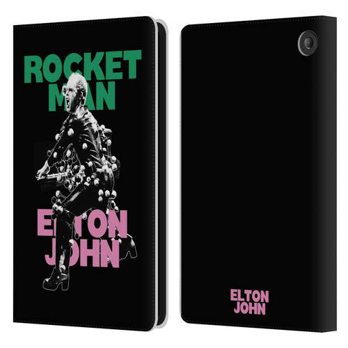 Elton John Rocketman Key Art 5 Leather Book Wallet Case Cover For Amazon Fire 7 2022