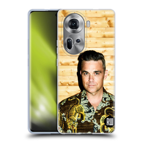 Robbie Williams Calendar Tiger Print Shirt Soft Gel Case for OPPO Reno11
