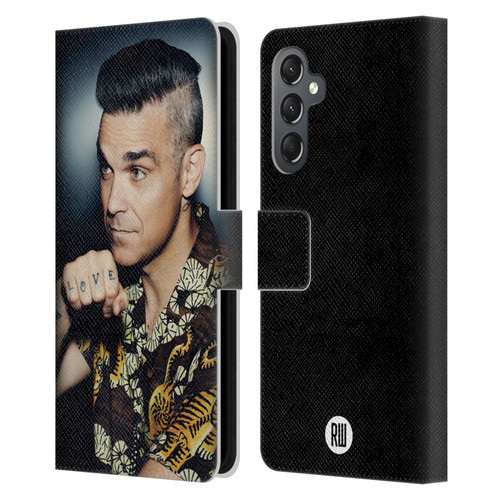 Robbie Williams Calendar Love Tattoo Leather Book Wallet Case Cover For Samsung Galaxy A25 5G