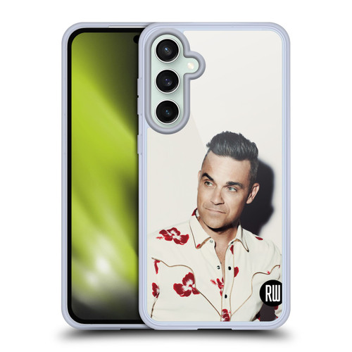 Robbie Williams Calendar Floral Shirt Soft Gel Case for Samsung Galaxy S23 FE 5G