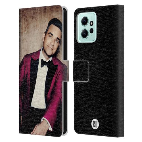 Robbie Williams Calendar Magenta Tux Leather Book Wallet Case Cover For Xiaomi Redmi 12
