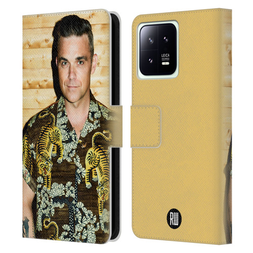 Robbie Williams Calendar Tiger Print Shirt Leather Book Wallet Case Cover For Xiaomi 13 5G