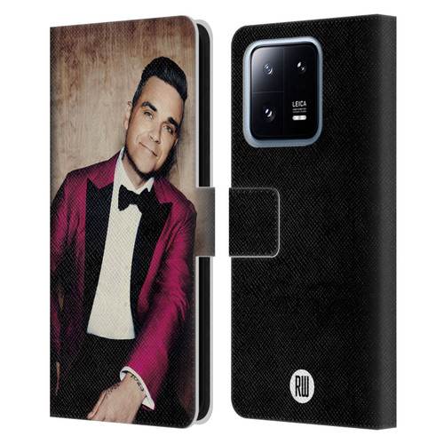 Robbie Williams Calendar Magenta Tux Leather Book Wallet Case Cover For Xiaomi 13 Pro 5G
