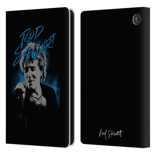 Rod Stewart Art Scribble Leather Book Wallet Case Cover For Amazon Fire 7 2022