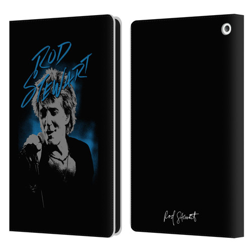 Rod Stewart Art Scribble Leather Book Wallet Case Cover For Amazon Fire HD 8/Fire HD 8 Plus 2020