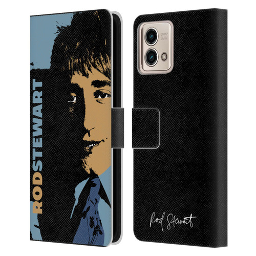 Rod Stewart Art Yesterday Retro Leather Book Wallet Case Cover For Motorola Moto G Stylus 5G 2023