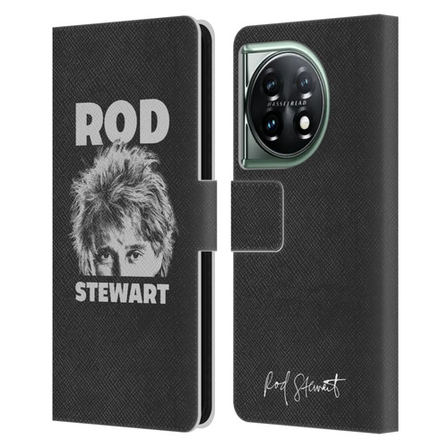 Rod Stewart Art Black And White Leather Book Wallet Case Cover For OnePlus 11 5G