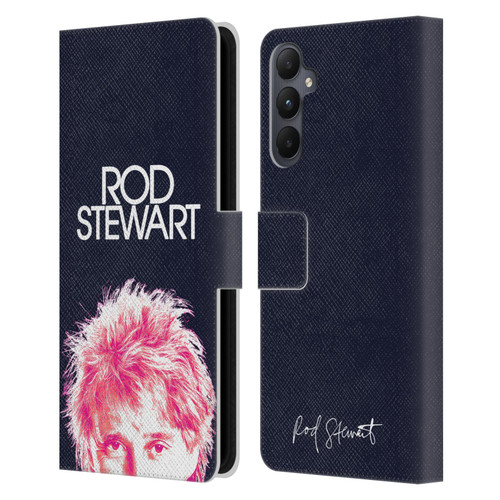 Rod Stewart Art Neon Leather Book Wallet Case Cover For Samsung Galaxy A05s