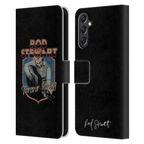 Rod Stewart Art Forever Young Leather Book Wallet Case Cover For Samsung Galaxy A24 4G / M34 5G