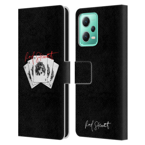 Rod Stewart Art Poker Hand Leather Book Wallet Case Cover For Xiaomi Redmi Note 12 5G