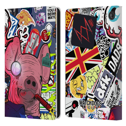 Watch Dogs Legion Street Art Winston Stickerbomb Leather Book Wallet Case Cover For Amazon Fire 7 2022