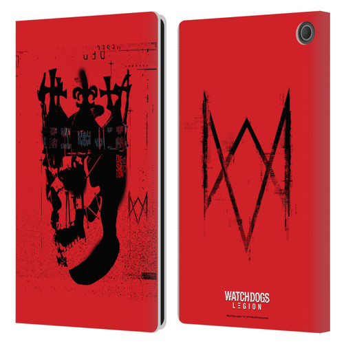 Watch Dogs Legion Street Art Ded Sec Skull Leather Book Wallet Case Cover For Amazon Fire Max 11 2023
