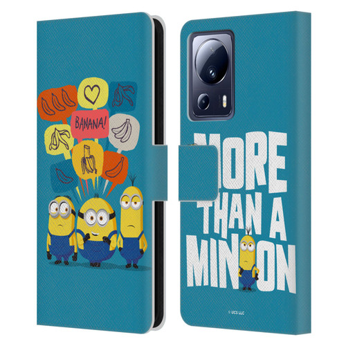 Minions Rise of Gru(2021) Graphics Speech Bubbles Leather Book Wallet Case Cover For Xiaomi 13 Lite 5G
