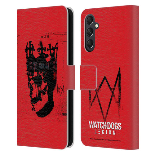 Watch Dogs Legion Street Art Ded Sec Skull Leather Book Wallet Case Cover For Samsung Galaxy A24 4G / M34 5G