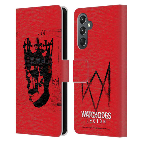 Watch Dogs Legion Street Art Ded Sec Skull Leather Book Wallet Case Cover For Samsung Galaxy A25 5G