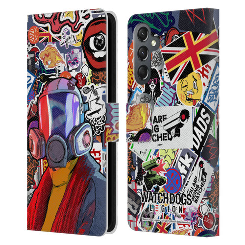 Watch Dogs Legion Street Art Granny Stickerbomb Leather Book Wallet Case Cover For Samsung Galaxy A25 5G