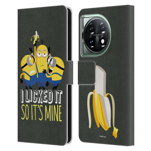 Minions Rise of Gru(2021) Humor Banana Leather Book Wallet Case Cover For OnePlus 11 5G