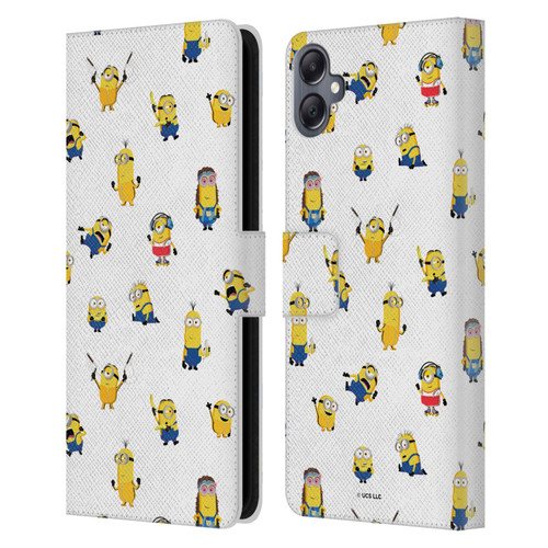 Minions Rise of Gru(2021) Humor Costume Pattern Leather Book Wallet Case Cover For Samsung Galaxy A05