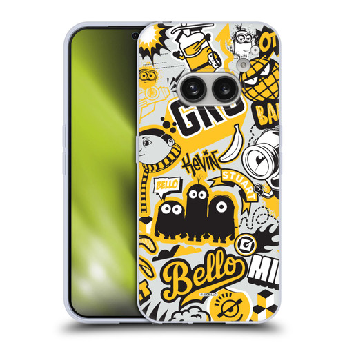 Minions Rise of Gru(2021) Iconic Mayhem Pattern 1 Soft Gel Case for Nothing Phone (2a)