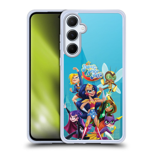 DC Super Hero Girls Rendered Characters Group Soft Gel Case for Samsung Galaxy A55 5G