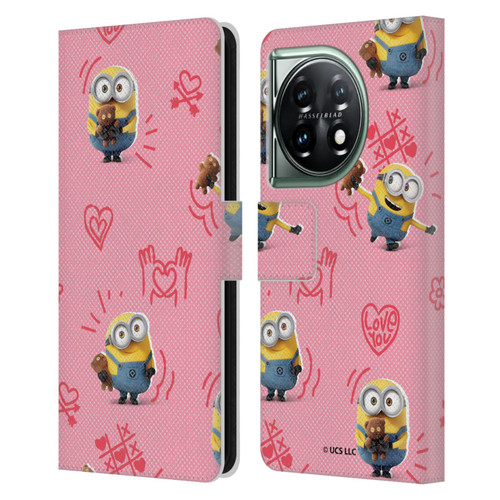 Minions Rise of Gru(2021) Valentines 2021 Bob Pattern Leather Book Wallet Case Cover For OnePlus 11 5G