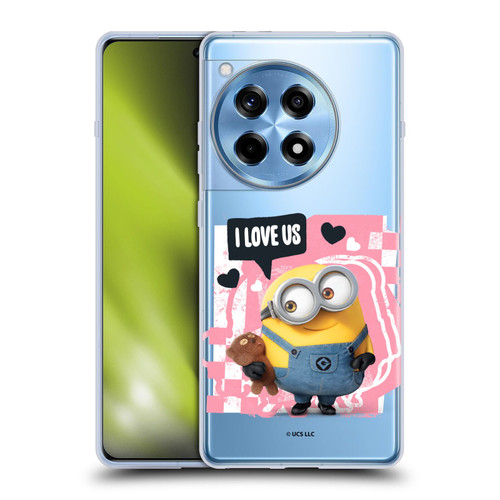 Minions Rise of Gru(2021) Valentines 2021 Bob Loves Bear Soft Gel Case for OnePlus 12R