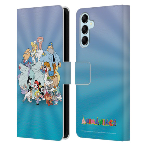 Animaniacs Graphics Group Leather Book Wallet Case Cover For Samsung Galaxy M14 5G