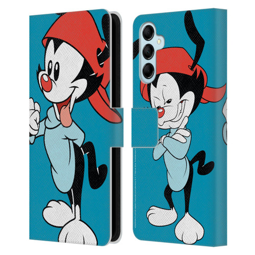 Animaniacs Graphics Wakko Leather Book Wallet Case Cover For Samsung Galaxy M14 5G