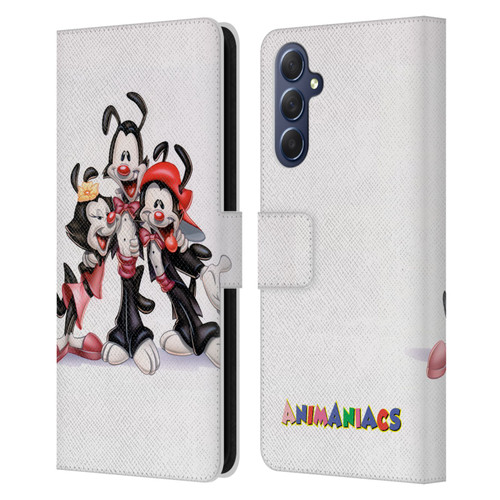 Animaniacs Graphics Formal Leather Book Wallet Case Cover For Samsung Galaxy M54 5G