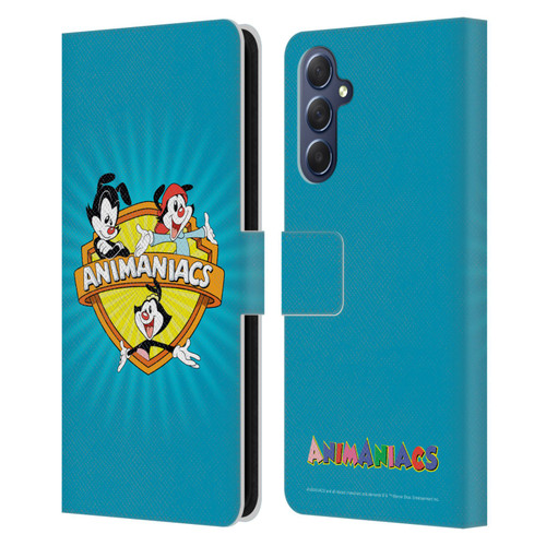 Animaniacs Graphics Logo Leather Book Wallet Case Cover For Samsung Galaxy M54 5G
