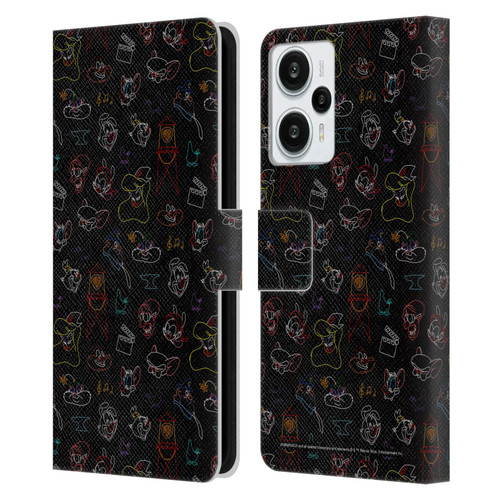 Animaniacs Graphics Pattern Leather Book Wallet Case Cover For Xiaomi Redmi Note 12T