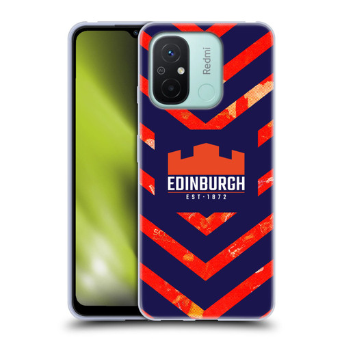 Edinburgh Rugby Graphic Art Orange Pattern Soft Gel Case for Xiaomi Redmi 12C