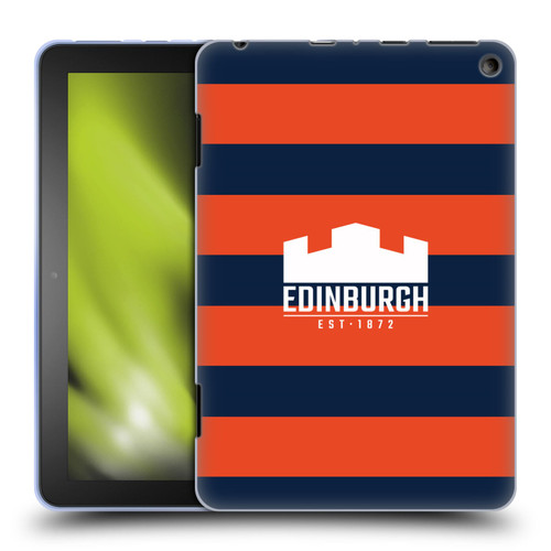 Edinburgh Rugby Graphics Stripes Soft Gel Case for Amazon Fire HD 8/Fire HD 8 Plus 2020