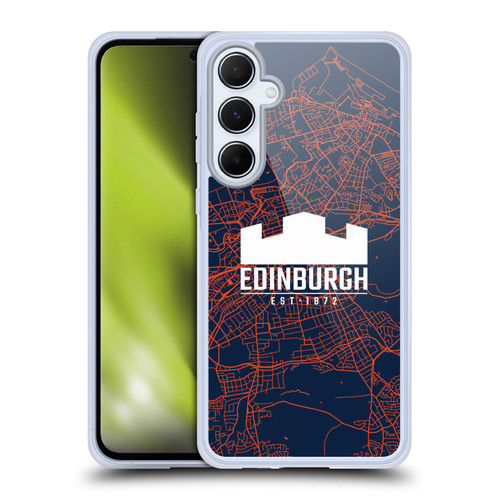 Edinburgh Rugby Graphics Map Soft Gel Case for Samsung Galaxy A55 5G