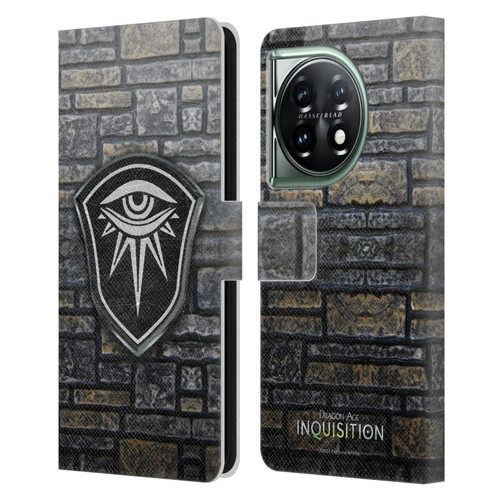 EA Bioware Dragon Age Inquisition Graphics Distressed Crest Leather Book Wallet Case Cover For OnePlus 11 5G