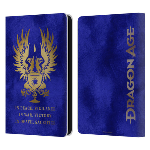 EA Bioware Dragon Age Heraldry Grey Wardens Gold Leather Book Wallet Case Cover For Amazon Kindle Paperwhite 5 (2021)