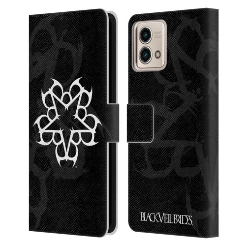 Black Veil Brides Band Art Logo Leather Book Wallet Case Cover For Motorola Moto G Stylus 5G 2023