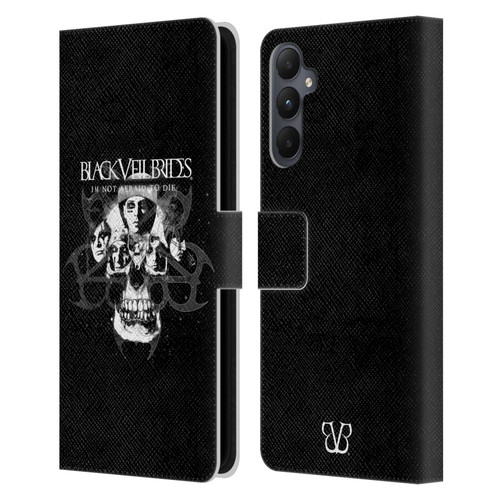 Black Veil Brides Band Art Skull Faces Leather Book Wallet Case Cover For Samsung Galaxy A05s