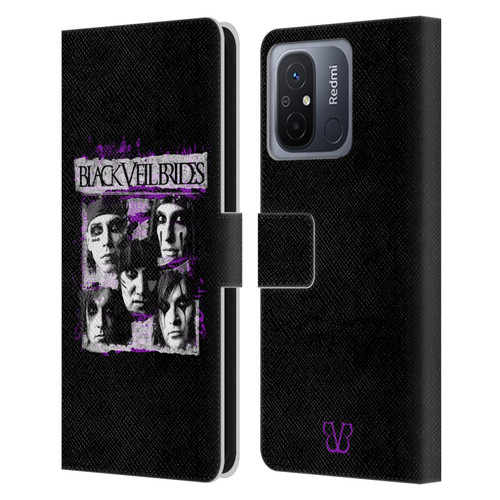 Black Veil Brides Band Art Grunge Faces Leather Book Wallet Case Cover For Xiaomi Redmi 12C
