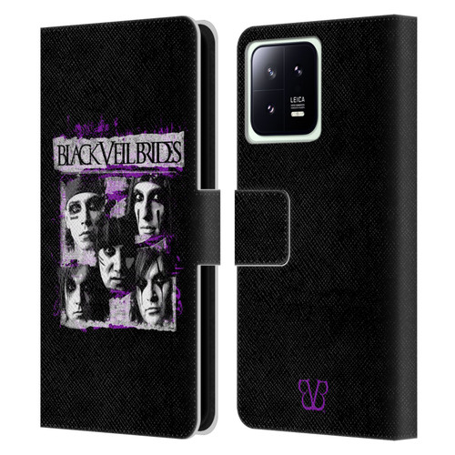 Black Veil Brides Band Art Grunge Faces Leather Book Wallet Case Cover For Xiaomi 13 5G