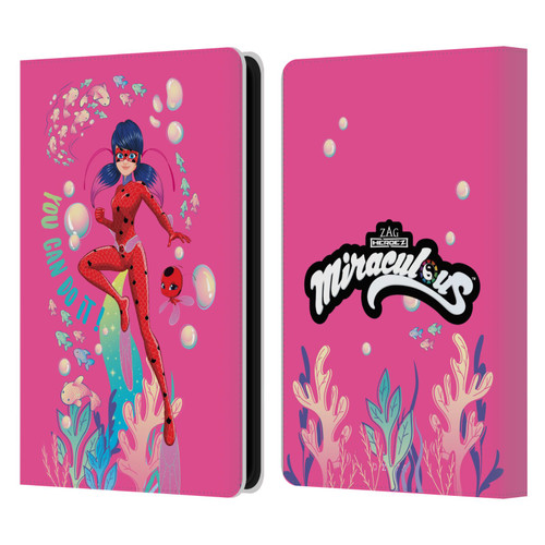 Miraculous Tales of Ladybug & Cat Noir Aqua Ladybug You Can Do It Leather Book Wallet Case Cover For Amazon Kindle Paperwhite 5 (2021)