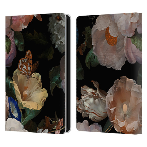 UtArt Antique Flowers Botanical Beauty Leather Book Wallet Case Cover For Amazon Kindle Paperwhite 5 (2021)