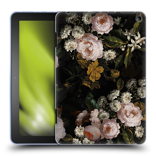 UtArt Antique Flowers Roses And Baby's Breath Soft Gel Case for Amazon Fire HD 8/Fire HD 8 Plus 2020