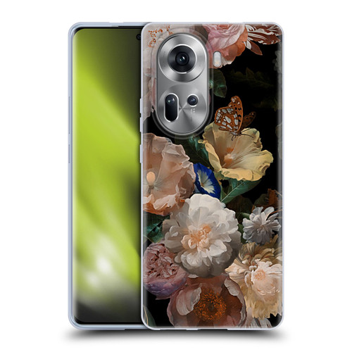 UtArt Antique Flowers Botanical Beauty Soft Gel Case for OPPO Reno11