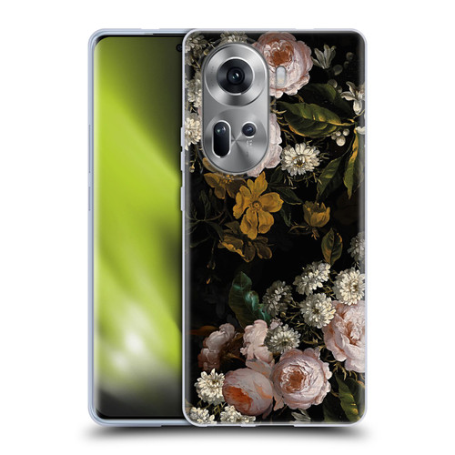 UtArt Antique Flowers Roses And Baby's Breath Soft Gel Case for OPPO Reno11